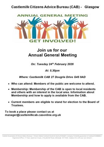 Image of poster detailing AGM